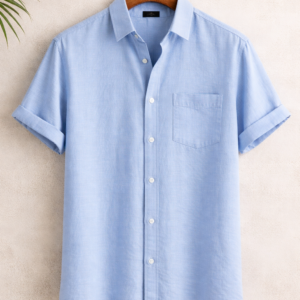 Blue Casual Woven Shirt